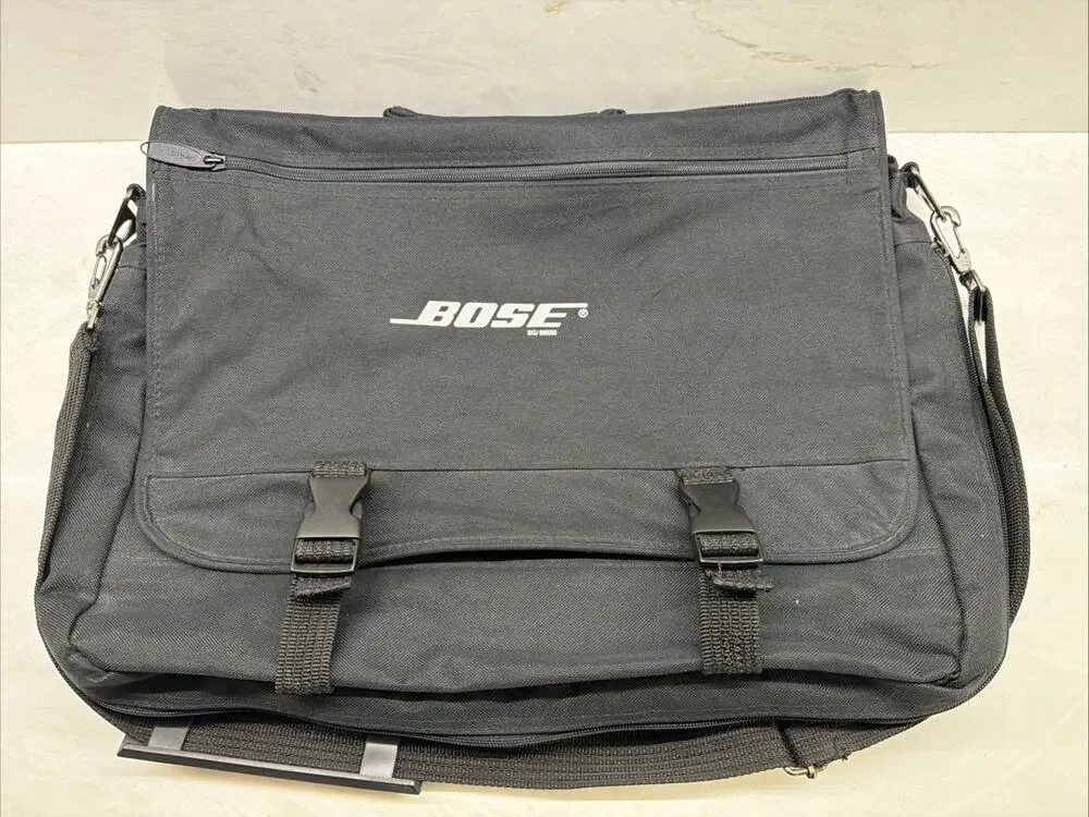 BOSE Black Large Messenger Bag with Multiple Compartments Vintage